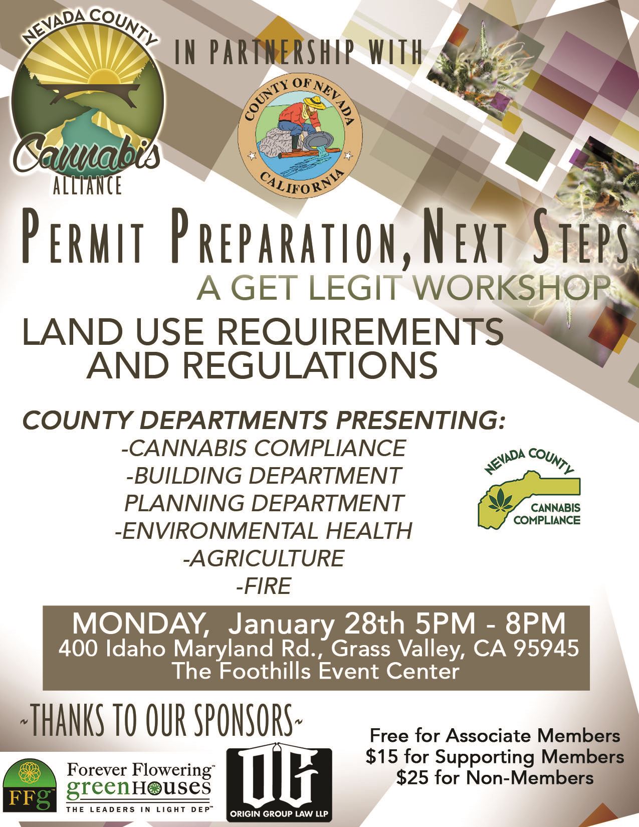 Cannabis workshop flyer