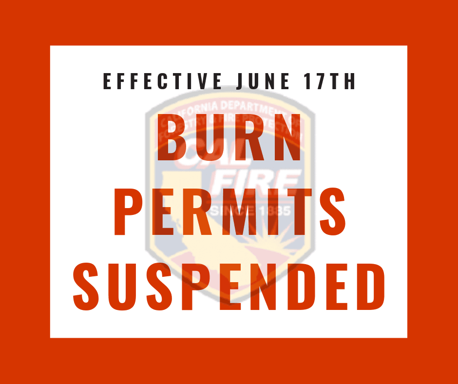 Burn Permits Suspended