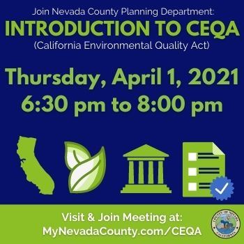 CEQA Training: April 1, 2021 6:30-8pm