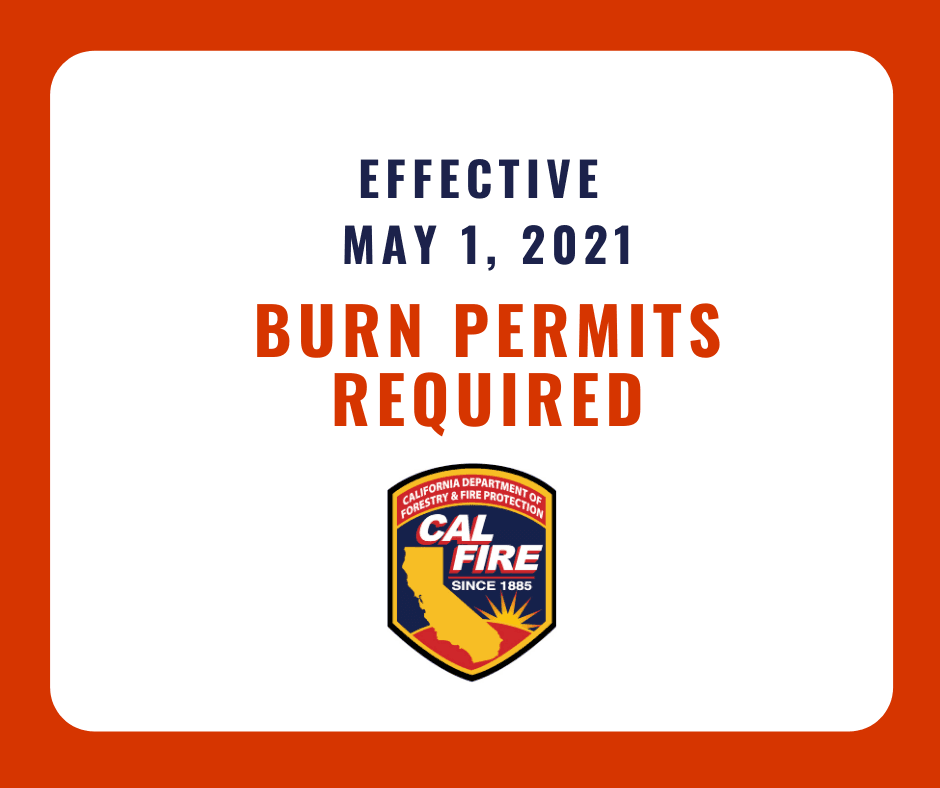 2021 Burn Permits Required