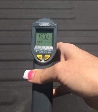 Truck Bed Liner Temperature on a Hot Day