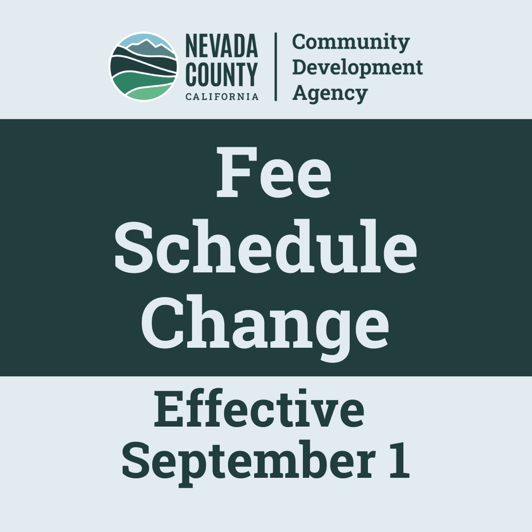 Community Development Agency Fee Schedule Change Effective September 1, 2022.