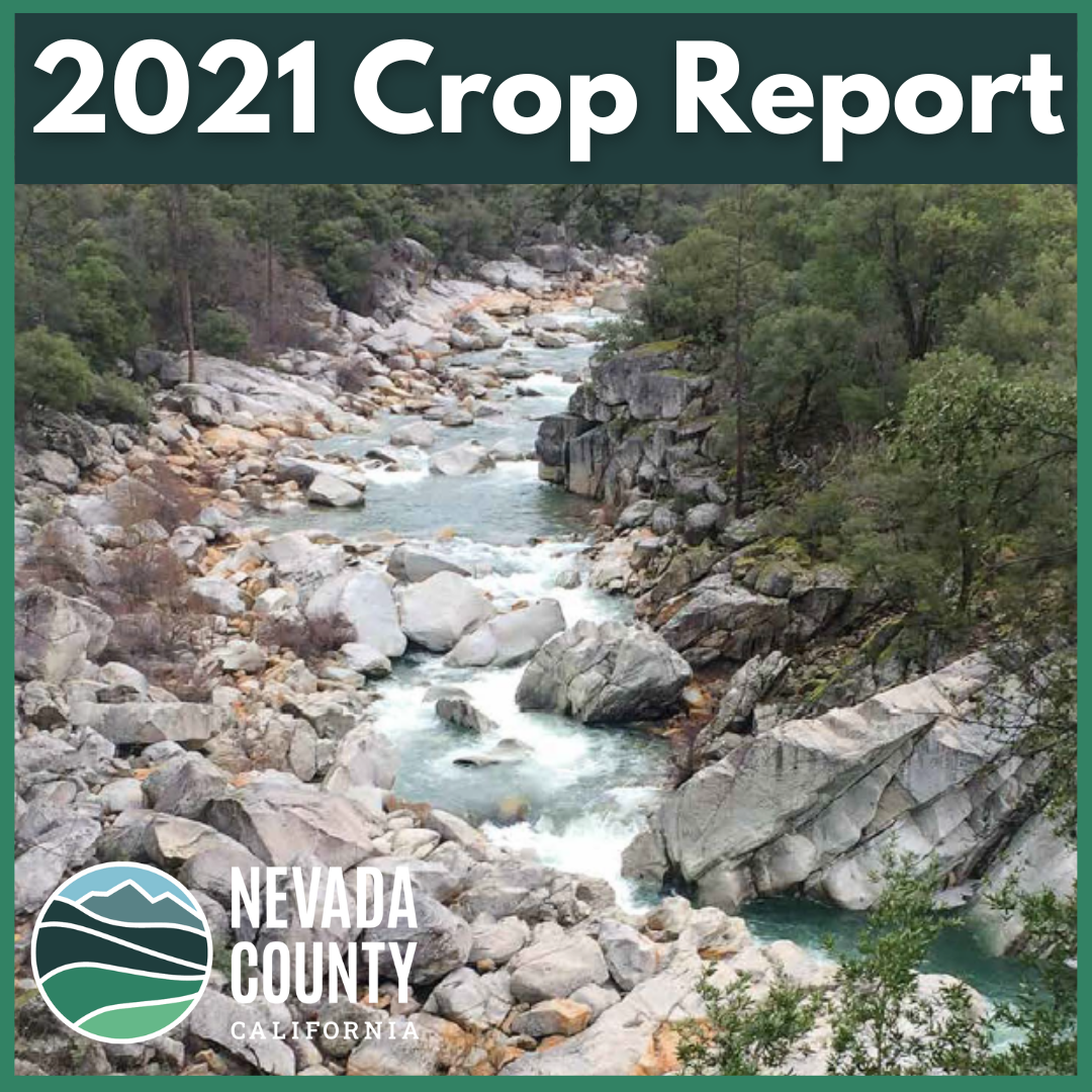 2021 Crop Report with photo of Yuba River