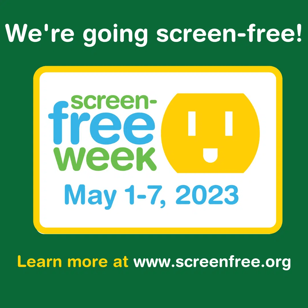 Screen-Free Week 2023 logo.