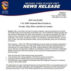 CAL FIRE NEU Burn Suspension Press Release 