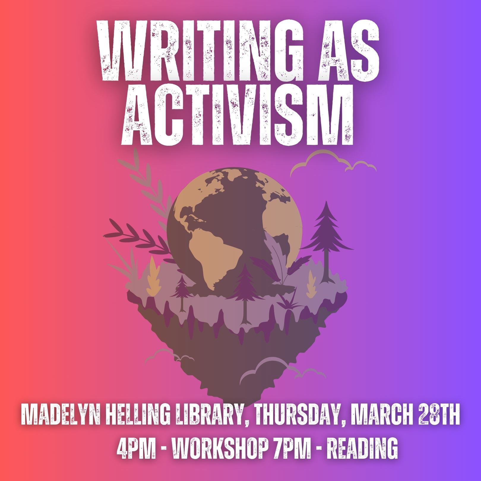 poetry writing as activism pink graphic