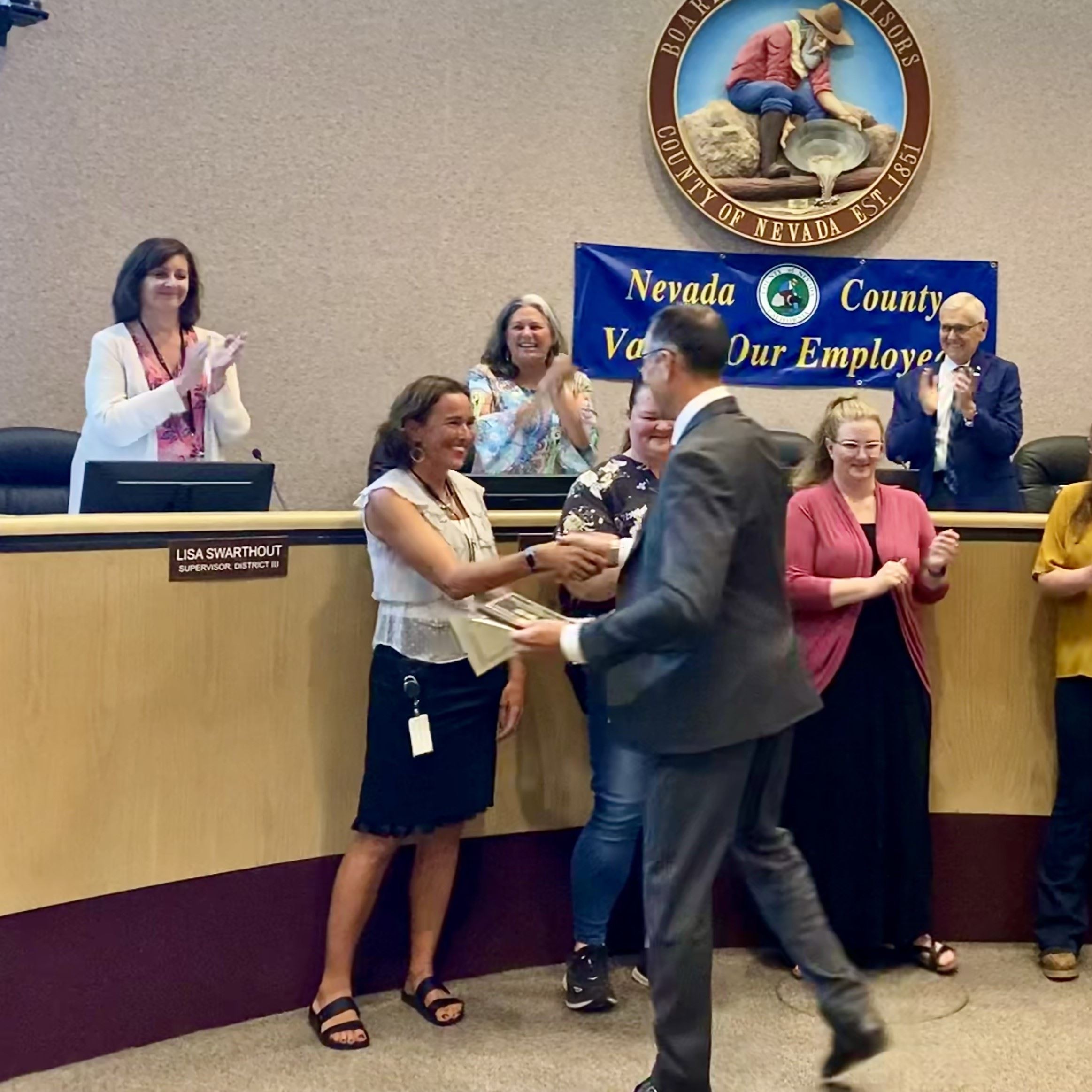 Alex Keeble-Toll winning employee of the year at Nevada Countys 2024 Employee Awards_NewsFlash