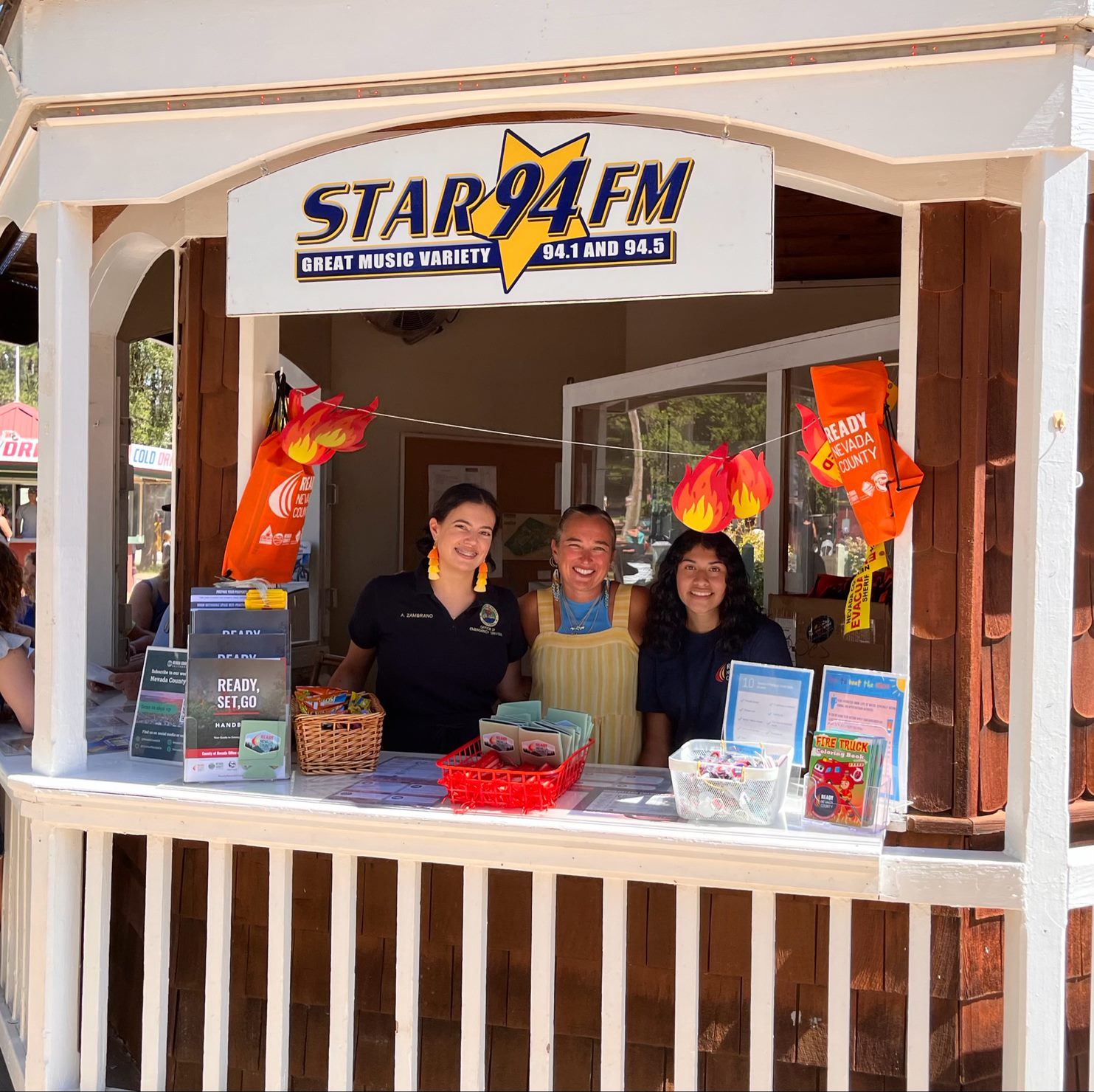 OES team and intern at the Booth at the Nevada County Fair 