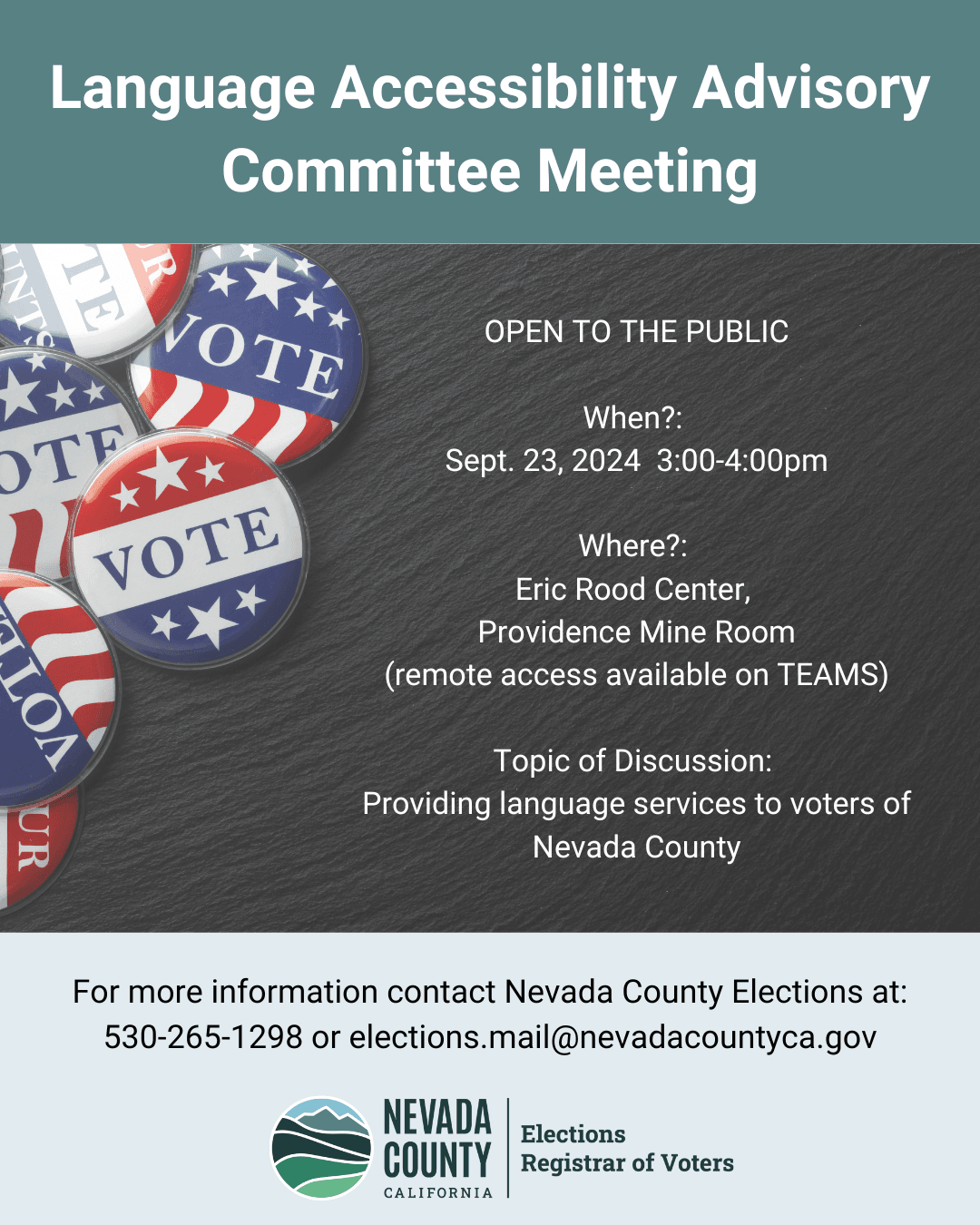 Language Accessibility Advisory Committee Meeting (1080 x 1350 px)