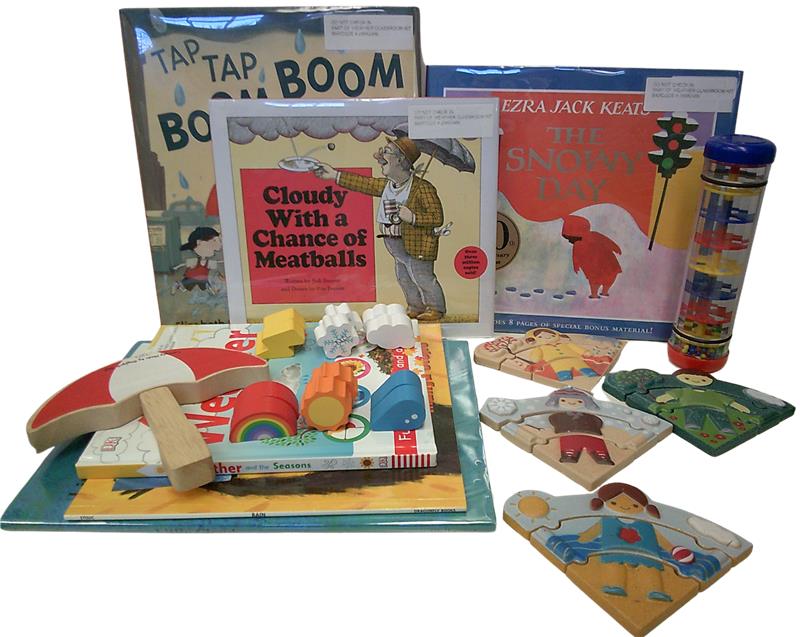 weather-themed children's toys and books 