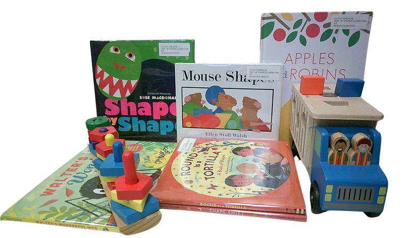 shapes-themed toys and picture books