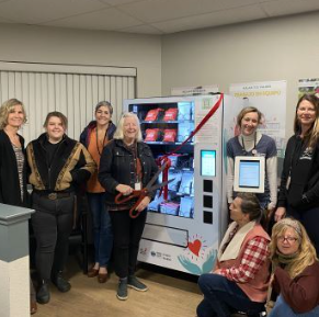 Health Supply Vending Machine Ribbon Cutting