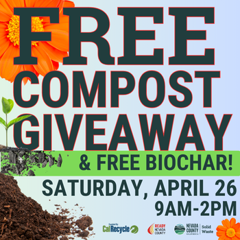 Compost and Biochar Giveaway 9 am to 2 pm, April 26, 2025