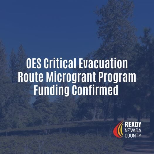 OES Critical Evacuation Route Microgrant Program Funding Confirmed