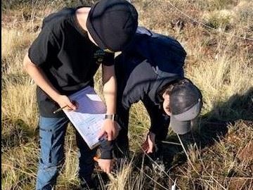 Children doing a form in meadow as a part of Sierra Foothill Forest Climate Resilience Project 