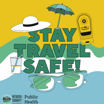 Tips to stay travel safe, sungleasses, sunscreen, umbrella, water bottle. 