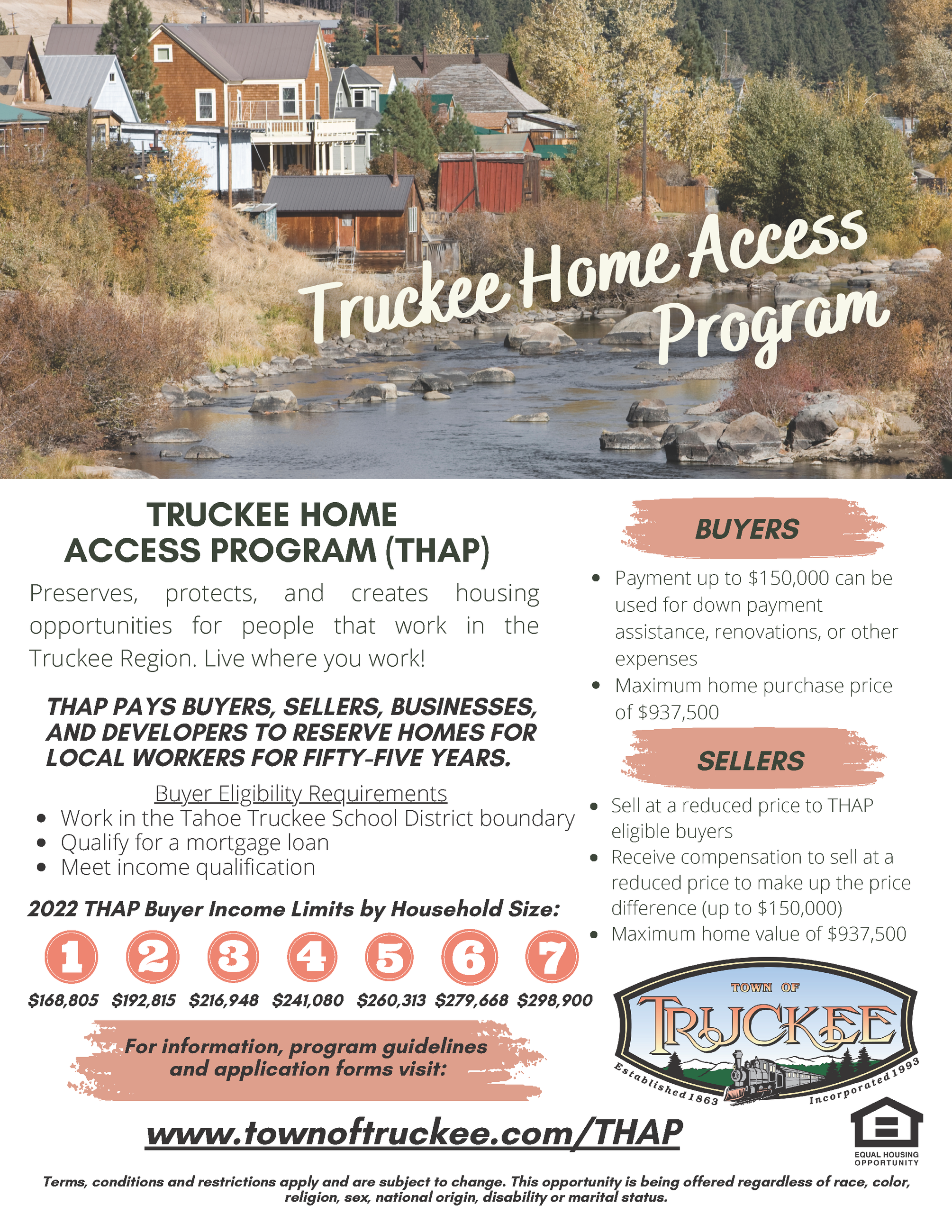 Flyer for the Truckee Home Access Program