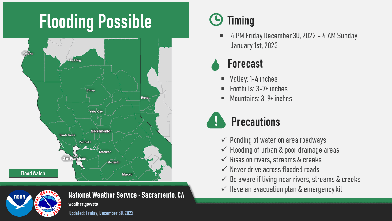 Map of possible flooding during current storm