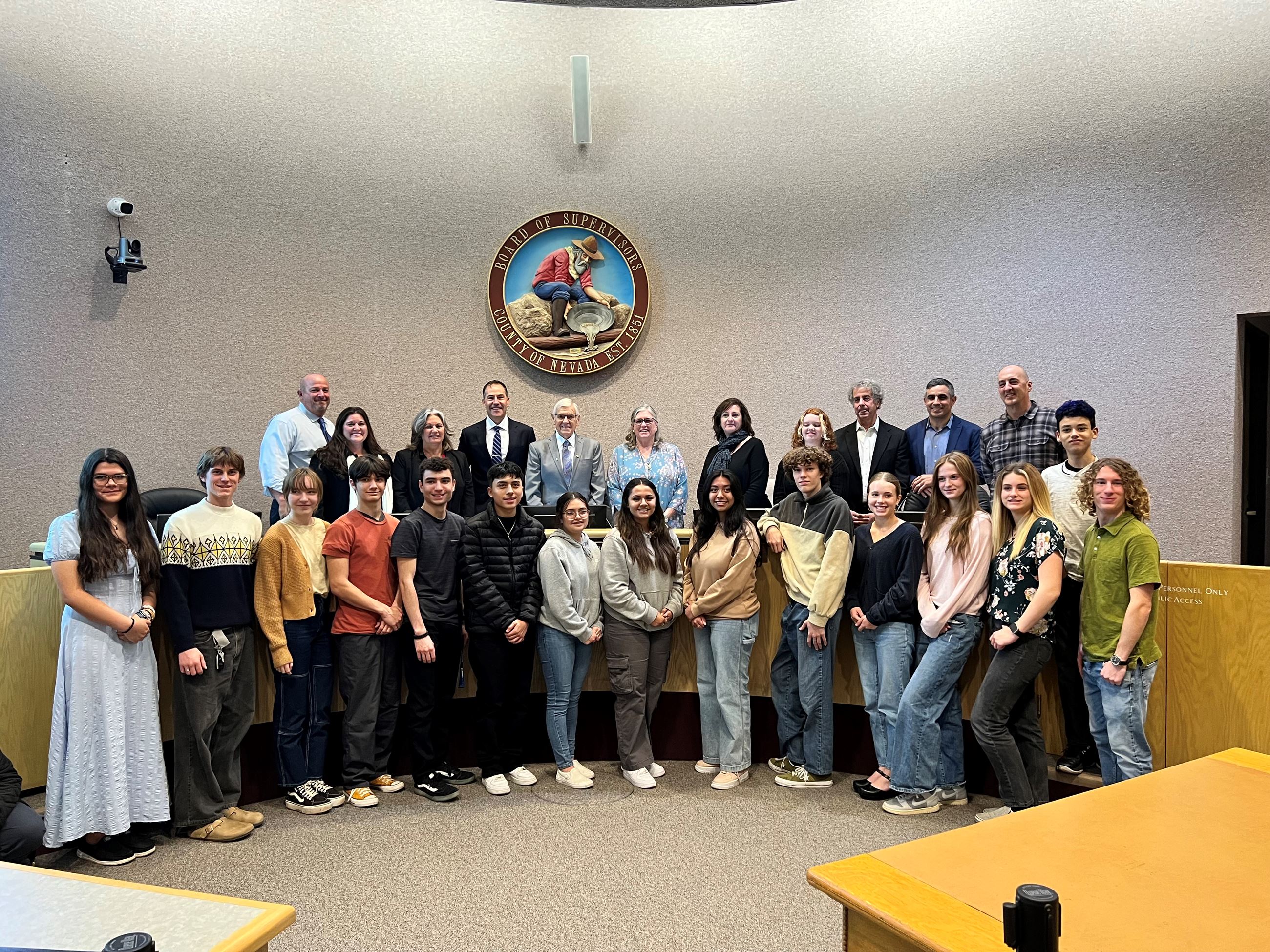 group photo of youth commissioners