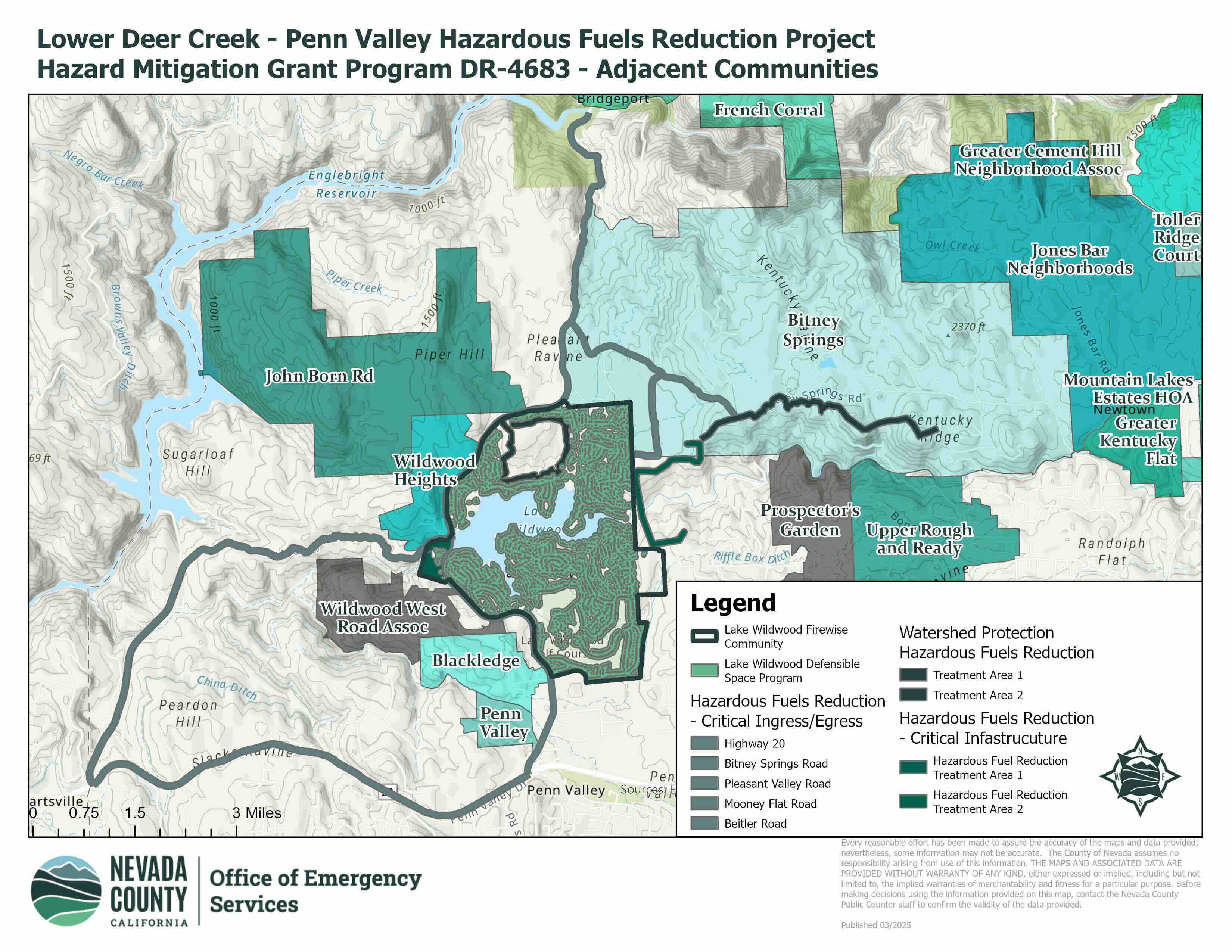 LowerDeerCreekPennValleyHazardous Fuels ReductionAdjacent FWC Map