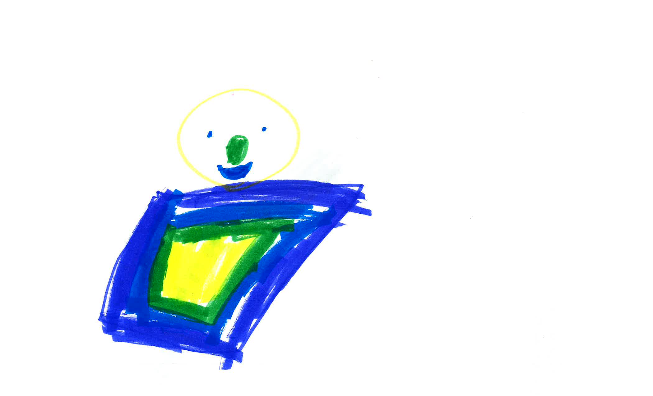 Drawing with smiley face