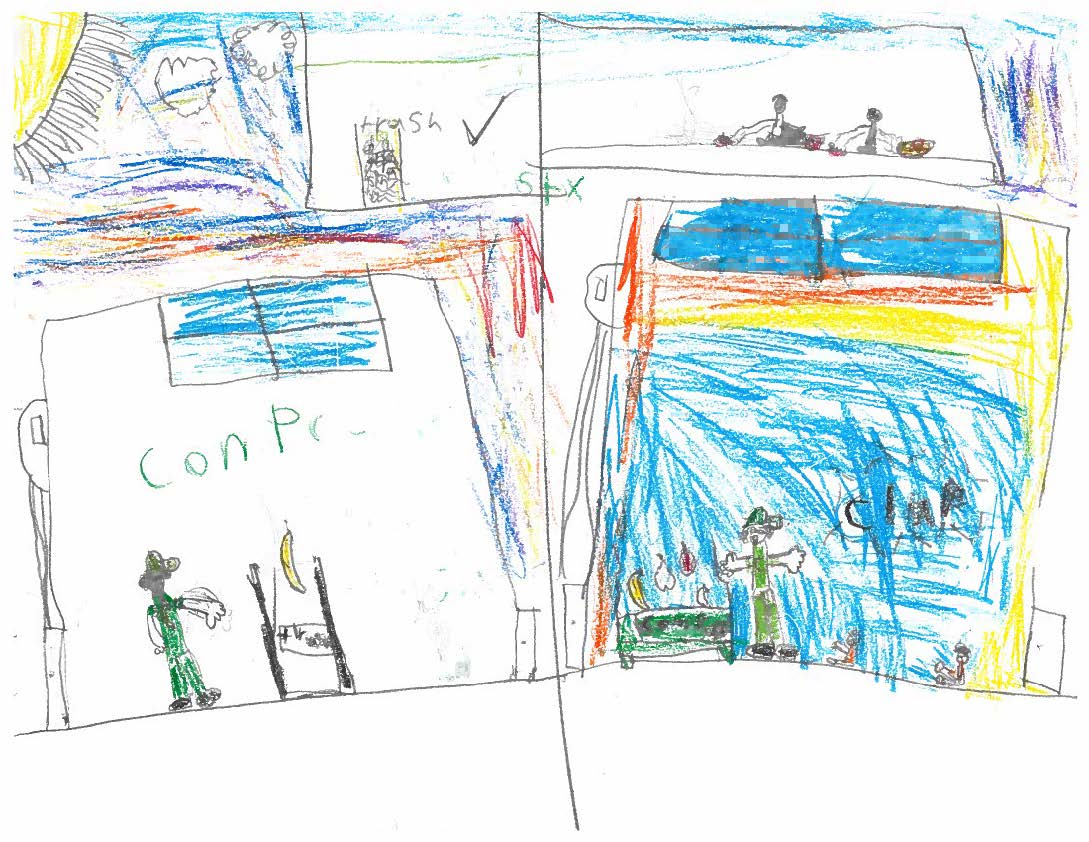 Drawing showing the wrong and right way to compost