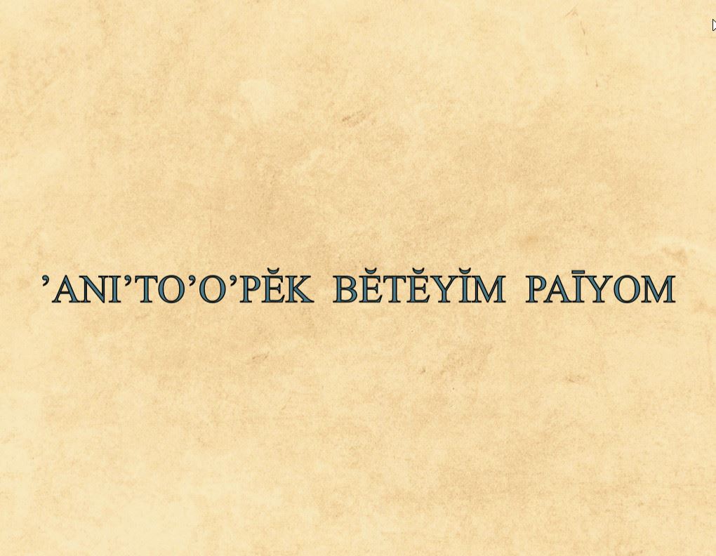 Nisenan Picture Book Page 1